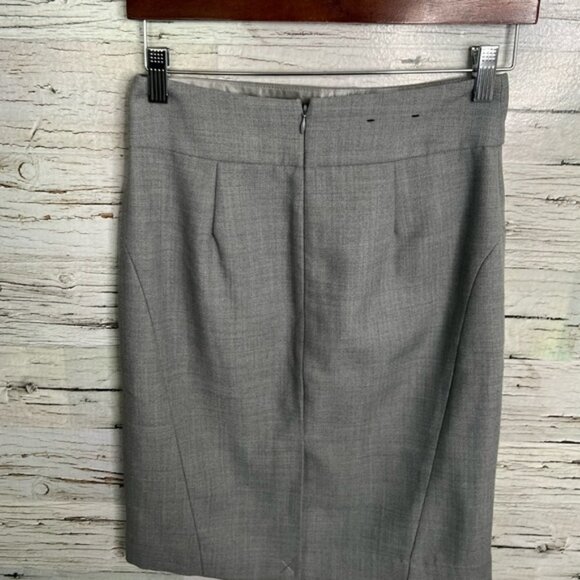 Banana  republic gray midi skirt pencil size 0 - Picture 4 of 7